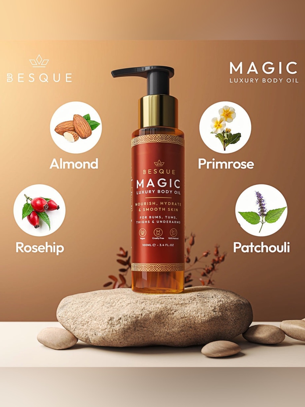 Besque Magic Luxury Body Oil (100 mL) - Picture 2 of 5